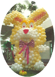 This 9 foot tall rabbit is a holiday decoration at a local shopping center.