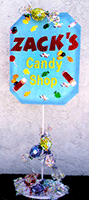 Greeting sign for a candy shop theme Bar Mitzvah