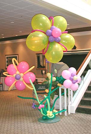 7 foot tall giant fantasy flowers for an Easter brunch event